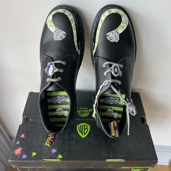 DR MARTENS 1461 WB BEETLEJUICE SMOOTH LEATHER OXFORD SHOES - Picture 3 of 16